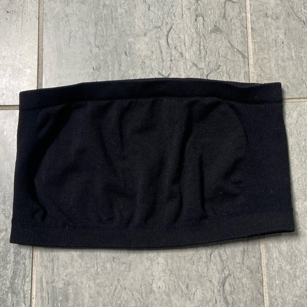 Malibu Sugar Seamless Strapless Bandeau Tube Top – Black, One Size (Fits XS–S)